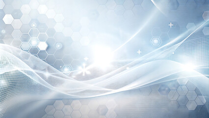 with blurred medical element wave abstract background