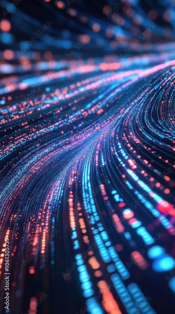 Poster exploring the abstract concept of data flow in an interconnected world a deep dive into dynamics and