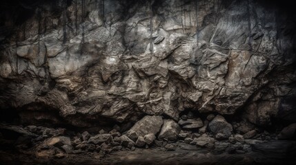 Dark Grunge Stone Texture for Background Use