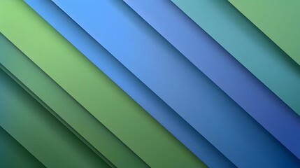 Fototapeta premium A visually appealing abstract design with layered diagonal lines in shades of blue and green.