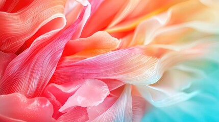 Obraz premium Discover the vibrant beauty of colorful petals flowing in soft waves of silk-like texture