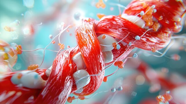 Explore the intricate structure of biological fibers and their role in cellular function