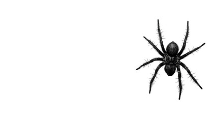 Obraz premium Black Spider on White Surface