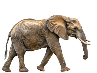 Fototapeta premium Elephant Walking Calmly in Detailed Full Body Shot