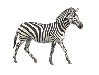 Fototapeta premium Graceful Zebra Walking in Natural Pose