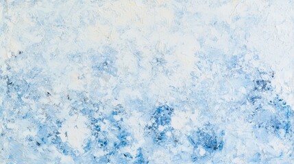 Obraz premium Abstract blue and white painting, calming modern art for home office decor original artwork