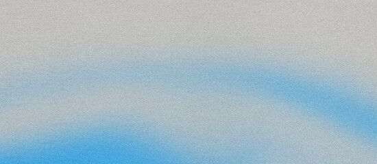Grainy gradient light gray sky blue color abstract background glowing wave dark backdrop, noise texture banner poster header design wallpaper