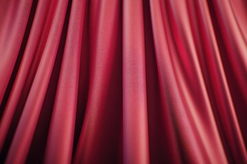 Elegant Red Fabric Drapery Background
