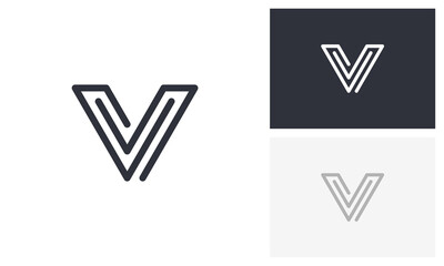 V logo, letter v, initial v logo design
