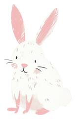 Fototapeta premium PNG Cute rabbit illustration animal mammal nature.