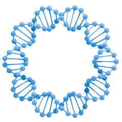 Obraz premium DNA Helix Ornament: A decorative element that combines science and art, adding a touch of elegance and sophistication to any design.