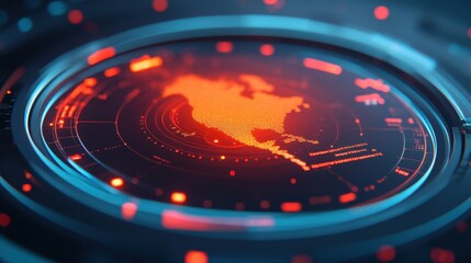 An AIpowered weather prediction system with realtime updates and holographic displays, symbolizing precision in forecasting