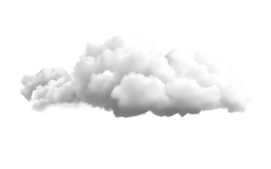 Cloud isolated on transparent background, Cutout clean white cloud transparent background,3d rendering,Collection of random shapes of abstract clouds,white cloud,white natural cloud element,png,Ai