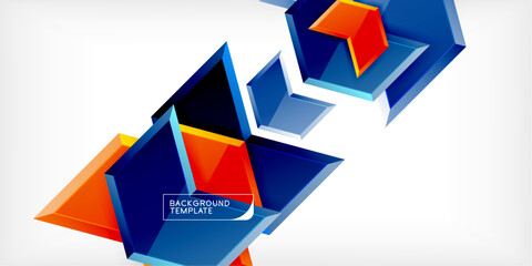 Vector 3d arrow techno design template