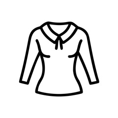 blouse  vector icon, dress icon, vector clothing icon - simple vector illustration of a blouse , in a simple and clean style, for business and fashion graphics. clothing flat illustration.