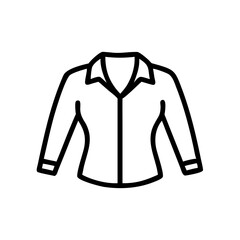 blouse  vector icon, dress icon, vector clothing icon - simple vector illustration of a blouse , in a simple and clean style, for business and fashion graphics. clothing flat illustration.