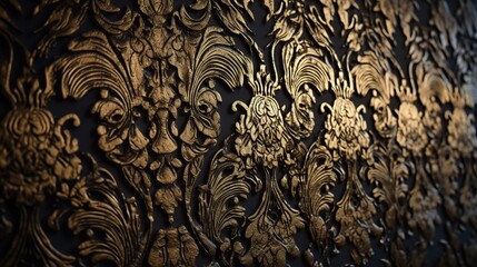 Elegant Black and Gold Wallpaper Texture Design