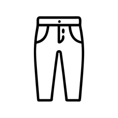 chinos  vector icon, dress icon, vector clothing icon - simple vector illustration of a chinos , in a simple and clean style, for business and fashion graphics. clothing flat illustration.