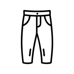 chinos  vector icon, dress icon, vector clothing icon - simple vector illustration of a chinos , in a simple and clean style, for business and fashion graphics. clothing flat illustration.