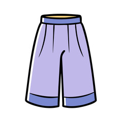 culottes  vector icon, dress icon, vector clothing icon - simple vector illustration of a culottes , in a simple and clean style, for business and fashion graphics. clothing flat illustration.
