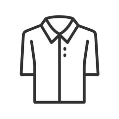 dress shirt  vector icon, dress icon, vector clothing icon - simple vector illustration of a dress shirt , in a simple and clean style, for business and fashion graphics. clothing flat illustration.