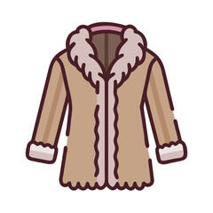 faux fur coat  vector, faux fur coat  illustration