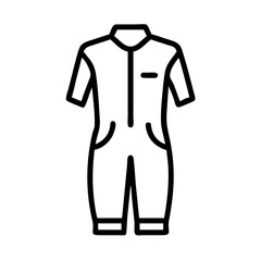 jumpsuit  vector icon, dress icon, vector clothing icon - simple vector illustration of a jumpsuit , in a simple and clean style, for business and fashion graphics. clothing flat illustration.