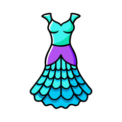  mermaid dress  vector, mermaid dress  illustration