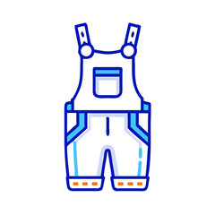 overalls  vector icon, dress icon, vector clothing icon - simple vector illustration of a overalls , in a simple and clean style, for business and fashion graphics. clothing flat illustration.