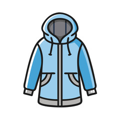 parka  vector icon, dress icon, vector clothing icon - simple vector illustration of a parka , in a simple and clean style, for business and fashion graphics. clothing flat illustration.