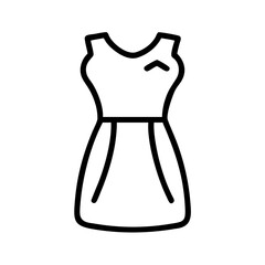 shift dress  vector icon, dress icon, vector clothing icon - simple vector illustration of a shift dress , in a simple and clean style, for business and fashion graphics. clothing flat illustration.