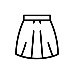 skirt  vector icon, dress icon, vector clothing icon - simple vector illustration of a skirt , in a simple and clean style, for business and fashion graphics. clothing flat illustration.