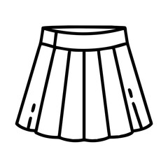 skort  vector icon, dress icon, vector clothing icon - simple vector illustration of a skort , in a simple and clean style, for business and fashion graphics. clothing flat illustration.