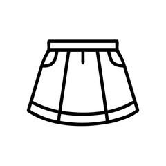 skort  vector icon, dress icon, vector clothing icon - simple vector illustration of a skort , in a simple and clean style, for business and fashion graphics. clothing flat illustration.