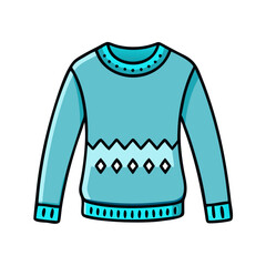 sweater  vector icon, dress icon, vector clothing icon - simple vector illustration of a sweater , in a simple and clean style, for business and fashion graphics. clothing flat illustration.