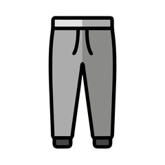 sweatpants  vector icon, dress icon, vector clothing icon - simple vector illustration of a sweatpants , in a simple and clean style, for business and fashion graphics. clothing flat illustration.
