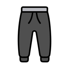 sweatpants  vector icon, dress icon, vector clothing icon - simple vector illustration of a sweatpants , in a simple and clean style, for business and fashion graphics. clothing flat illustration.