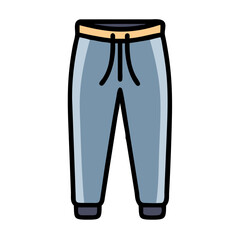 sweatpants  vector icon, dress icon, vector clothing icon - simple vector illustration of a sweatpants , in a simple and clean style, for business and fashion graphics. clothing flat illustration.