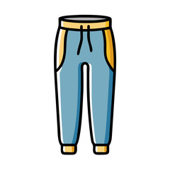sweatpants  vector icon, dress icon, vector clothing icon - simple vector illustration of a sweatpants , in a simple and clean style, for business and fashion graphics. clothing flat illustration.