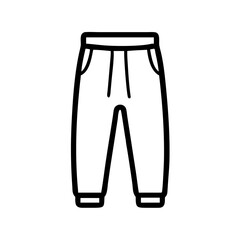 sweatpants  vector icon, dress icon, vector clothing icon - simple vector illustration of a sweatpants , in a simple and clean style, for business and fashion graphics. clothing flat illustration.