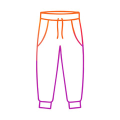 sweatpants  vector icon, dress icon, vector clothing icon - simple vector illustration of a sweatpants , in a simple and clean style, for business and fashion graphics. clothing flat illustration.