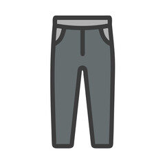 trousers  vector icon, dress icon, vector clothing icon - simple vector illustration of a trousers , in a simple and clean style, for business and fashion graphics. clothing flat illustration.