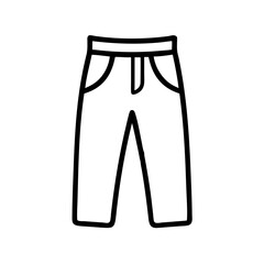 trousers  vector icon, dress icon, vector clothing icon - simple vector illustration of a trousers , in a simple and clean style, for business and fashion graphics. clothing flat illustration.