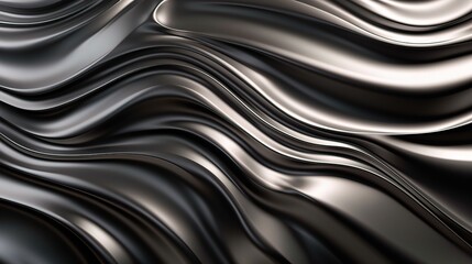 Smooth Metallic Wave Pattern Background