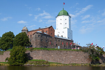 Vyborg Castle on a sunny August day