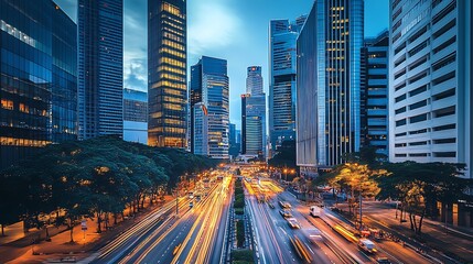 Fototapeta premium city cityscape at night