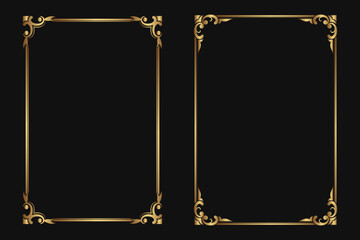 classic gold frame, vector design