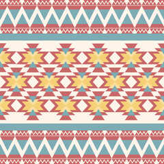 Vector pattern, geometric, Navajo tribal, pastel tones, for wallpaper, rugs, and fabrics, Native American culture and crafts, with textiles and home decor.