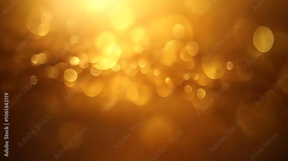 Poster golden bokeh background clean blank canvas with empty space for designs
