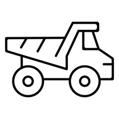 Truck icon, Truck outline. Construction truck icon vector, Worker and cargo truck, Car icon. vector illustration.
